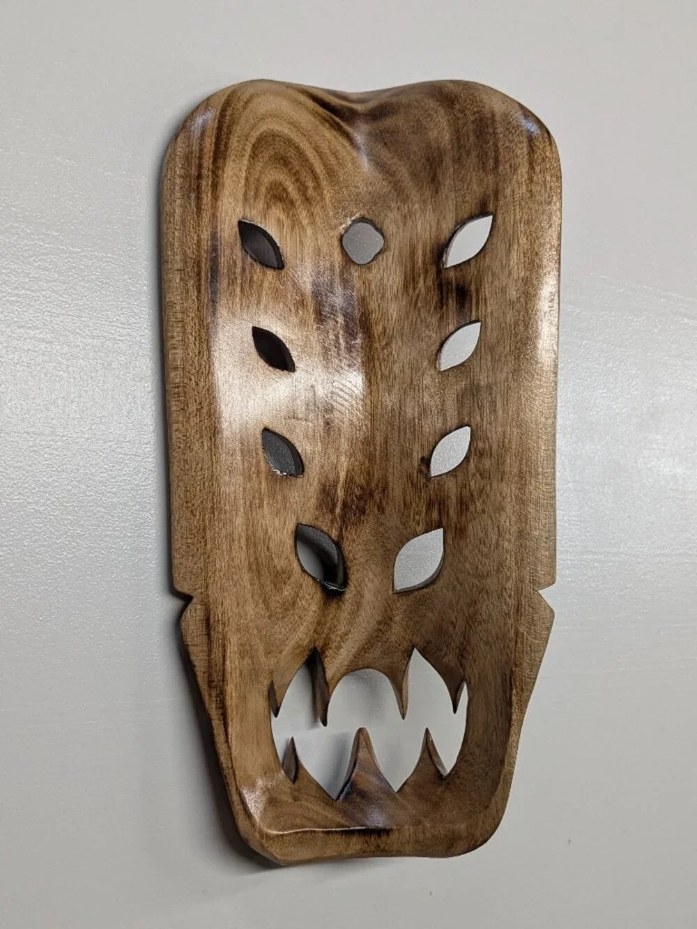 Creepy Handcarved Wooden Tribal Mask